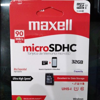 Maxell MICROSDHC / MICRO SD CARD 32GB 90MBPS CLASS 10