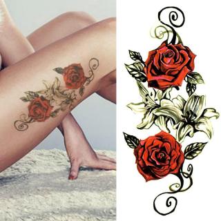 Red Rose Fashion Temporary Body Arts Flash Waterproof Tattoo Stickers