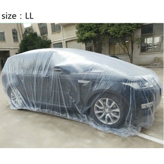 3 Size LDPE Film Outdoor Clear Disposable Full Car Cover Rain/Dust Resistant (5)