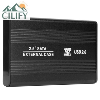 Cilify External 2.5 inch Hard Drive Enclosure 480Mbps USB 2.0 to SATA SSD HDD Cover
