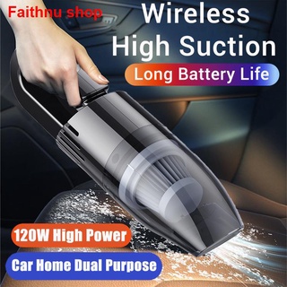 Car vacuum cleaner❇☏✠120W Vacuum Cleaner Portable Home Strong Suction Vehicle Vacuum Cleaner Wet And (1)