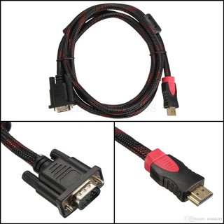 1.5m HDMI To VGA Cable Male to Male Video Adapter For HD