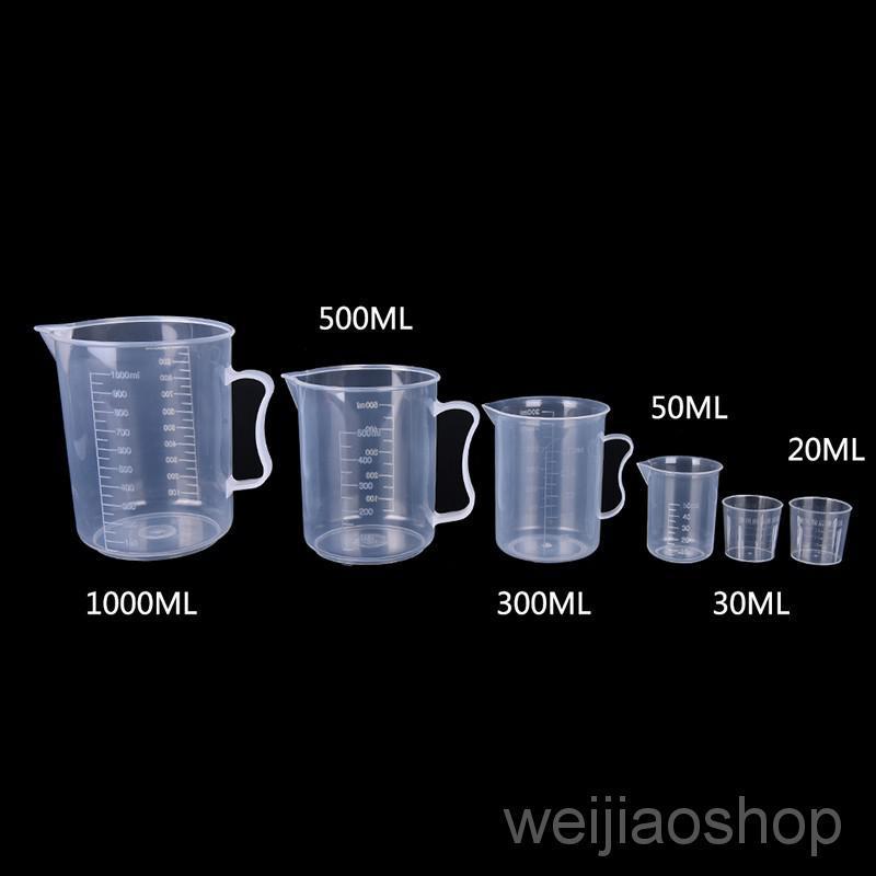 20/30/50/300/500/1000ML Plastic Measuring Cup Jug Pour Spout Surface Kitchen