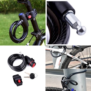 JK Universal Anti-Theft Bike Bicycle Lock Stainless Steel Cable Coil For Castle Motorcycle