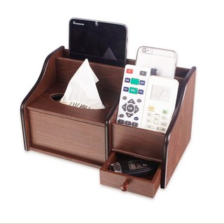 №﹍☃Desk pen holder decoration tissue box wooden bedside table home living room coffee table office storage decoration gifts11