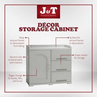 home decor◙ஐJ&T Plasticware Décor Storage Cabinet L71.5 w33cm