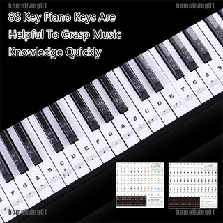 54 61 88 Keys Electronic Piano Keyboard Sound Name Stickers Key Sticker（homeliving01）
