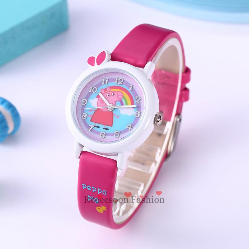Cartoon Lovely Pink Pig Watch Kids Wristwatch Gift For Girls (1)