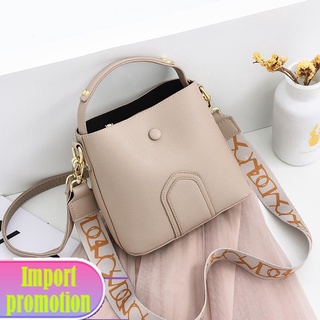 ۞△Female bag 2021 new ins ladies simple and versatile single shoulder messenger bucket fashion small
