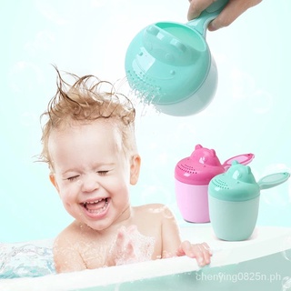 1PC Cute Cartoon Baby Shampoo Cup Children Bathing Cup Baby Shower Spoons Child Washing Hair Cup Kids Bath Tool