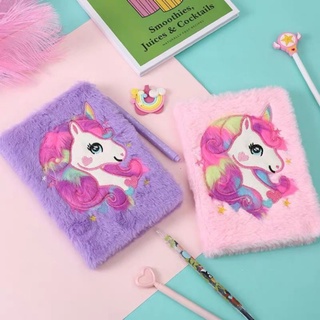 Unicorn Fur Notebook Rainbow Hair/cute fluffysoft/A5