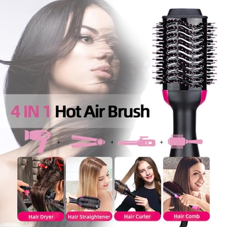 One-Step Hair Dryer Volumizer Hot Air Brush Negative Ion Salon Hair Styler Curler Straightener Brush