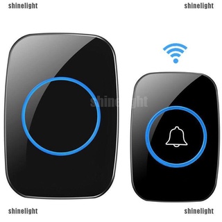 Ready Stock/✜◇✕☃SHL☃ 300M Waterproof LED Wireless Doorbell EU/UK/US Plug 38 Songs Chime Door Bell [L