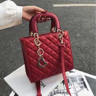 [young1]2021 Women's D lady bag fashion messenger bag rhombic chain small bags bags