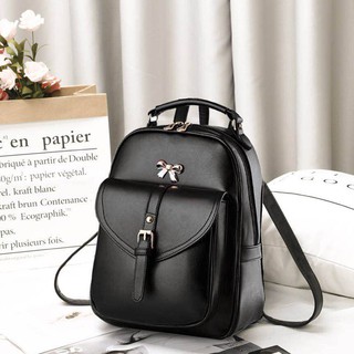 ✫ backpack ✫ ☃2020 new large-capacity backpack female Korean casual trendy leather girls fashion backpack college style student schoolbag☀