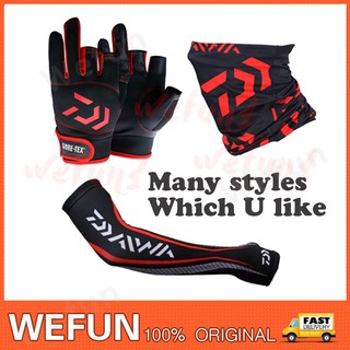 【WEFUN】Daiwa Fishing Gloves sleeve Headband Set wear resistant gloves windproof Headband