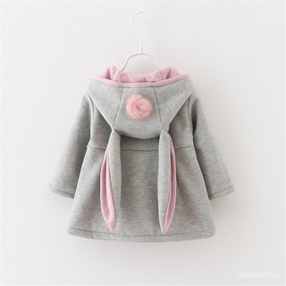 Outerwear baby girls autumn winter rabbit coat children jacket ZLmn