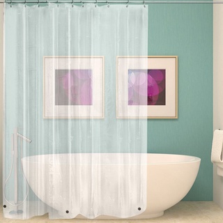 【Ready Stock】►❁easygo Bathroom Clear Shower Curtain Liner PEVA Heavy Duty Waterproof Odorless With R