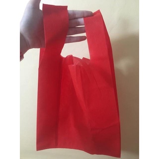 Tote Bags◑☜☁50 Pcs Sando Eco Bag (Size M L XL) Plain Reusable Non-woven Shopping Tote Grocery Packag (5)