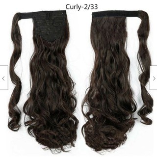 Real Thick Clip In As Human Hair Extensions Pony Tail Wrap On Ponytail Long (5)