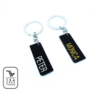 PERSONALIZED Black Acrylic Name Keychain by 1SA Creations