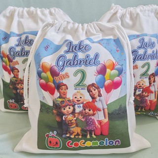 Cocomelon Lootbags Souvenir/Personalized Cocomelon lootbags/katsa bag