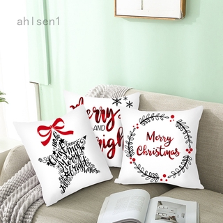 ahlsen Cute animal Christmas double-sided printing square pillowcase home decoration car sofa cushion cover