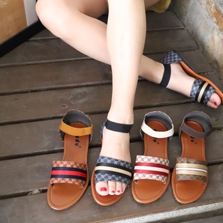 Preferredↂ℡MS Women Casual Marikina Sandals Cube Pattern Ankle Strap