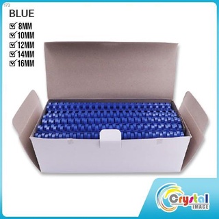 *mga kalakal sa stock*☁☈✤100pcs Plastic Ring Binder - Comb Binder Ring ( Black / Blue / White ) (2)