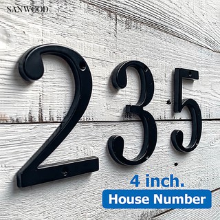 Sw (COD) 13cm Height Stainless Steel Modern House Door Mailbox Address Sign 0-9 Number