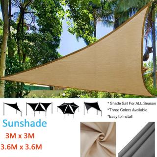 Portable Triangle Sun Protection Canopy Garden Patio Pool Shade Sail Awning Outdoor Camping Picnic Tent
