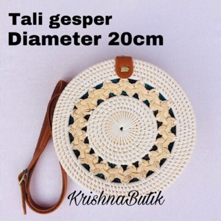 (Big Sale) Round Rattan Bag Buckle Strap (Can Be Short Length) Gendis Thread diameter 20cm