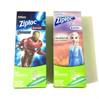Ziploc Sandwich Bag Frozen 2 / Avengers (66 cts)