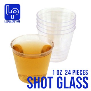 24 Pieces Clear Plastic Shot Glass, 1oz. (1)