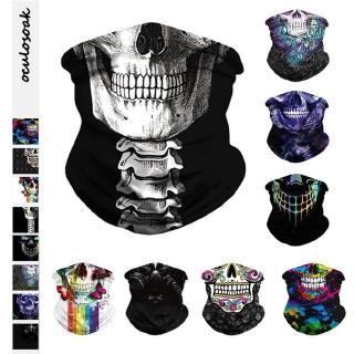 (SHIP FAST) Rider mask 3D Seamless Balaclava Neck Face Mask Ghost Skull Skeleton Head Bandana Shield Headband Headwear
