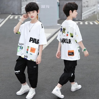 Boys and boys short-sleeved T-shirts, big kids Korean style short-sleeved boys 1