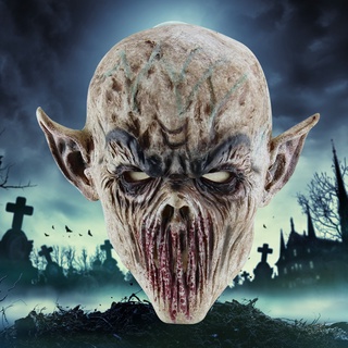 Scary Halloween Mask Horror Mouthless Ghost Mask Dance Party Horror Biochemistry Alien Zombie Hat