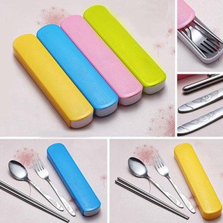 3 In 1 Spoon Fork And Chopsticks Set With Organizer