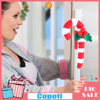 2pcs/set Christmas Crutches Refrigerator Handle Cover Fridge Door Knob Protector (4)
