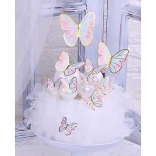 10pc pastel colored butterfly set