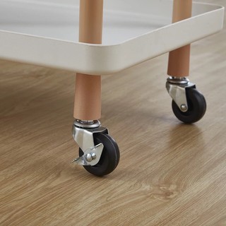 Nordic Utility 3-Tier Floor Kitchen Trolley Cart for Dinning Room Bathroom (5)