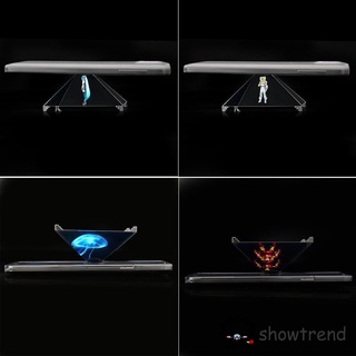 3D Hologram Pyramid Display Projector Video Stand Universal For Smart Mobile Phone