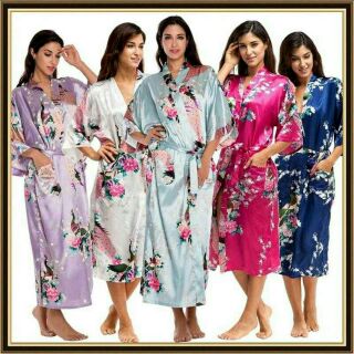 Simulation Silk Robe for Women (1)