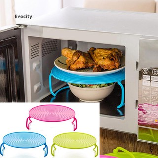 Microwave Oven Heating Steaming Double Layer Insulation Plate Shelf Potholder