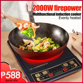 [Developmental] Induction Cooker Household Induction Cooker 2000W Smart Electric Stove black