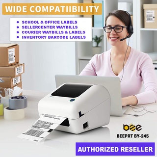 BEEPRT BY-245 Direct Thermal Waybill Shipping Sticker Label and Barcode Printer 108mm (CONSISTENT 4