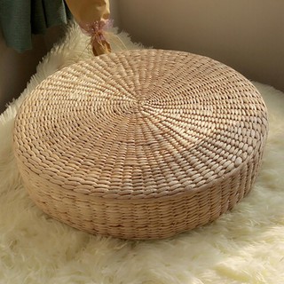 wonderful♥ 40cm Round Pouf Tatami Cushion Floor Natural Straw Meditation Yoga Chair Mat[BB]