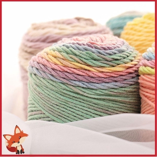 FAY 100grams Thick Wool Yarn Soft Hand-woven Cotton Sweater Rainbow Color Scarf DIY Warm Sofa Cushion Crochet Knitting