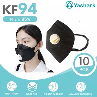 【10pcs pack】With breathing valve KF94/KN95 mask[YA]