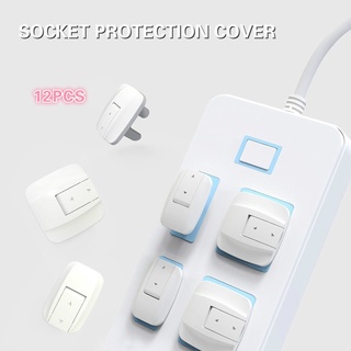 12pcs Child Safety Anti-electric Cover Power Socket Protection Cover Outlet Plug Safety